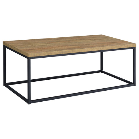 Gislen 3-piece Engineered Wood Coffee Table Set Mango and Black