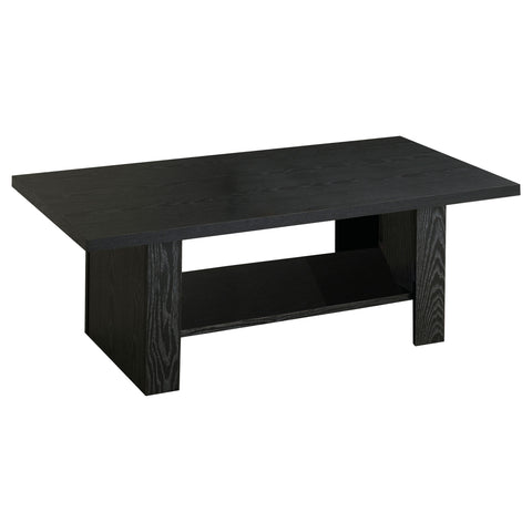 Livia 3-piece Engineered Wood Coffee Table Set Black OakBlack Oak