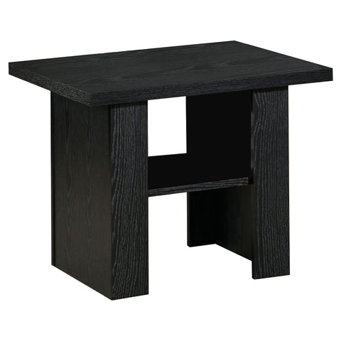 Livia 3-piece Engineered Wood Coffee Table Set Black OakBlack Oak