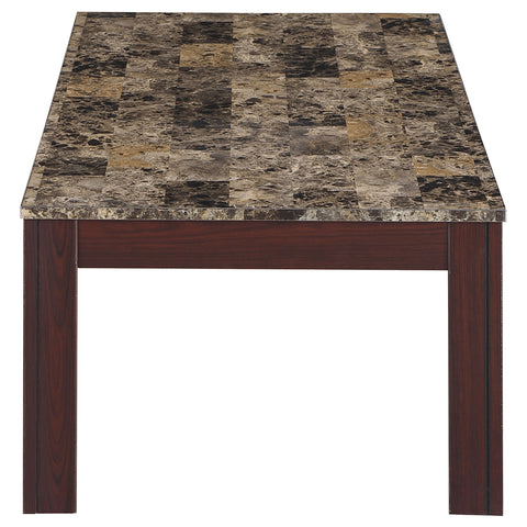 Sadie 3-piece Faux Marble Top Coffee Table Set BrownBrown Faux Marble