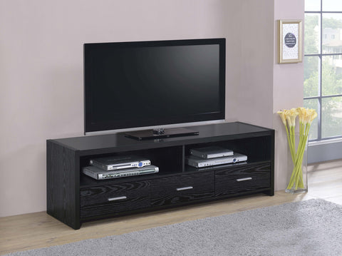 Ellie 3-drawer Engineered Wood 62" TV Stand Black OakBlack Oak