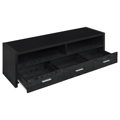 Ellie 3-drawer Engineered Wood 62" TV Stand Black OakBlack Oak