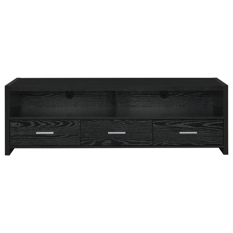 Ellie 3-drawer Engineered Wood 62" TV Stand Black OakBlack Oak
