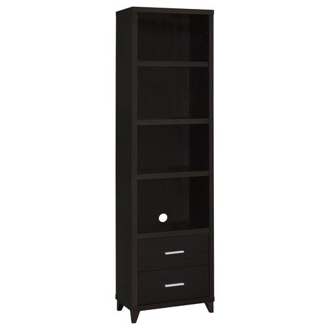 Burkhart 4-shelf Engineered Wood Media Tower CappuccinoCappuccino
