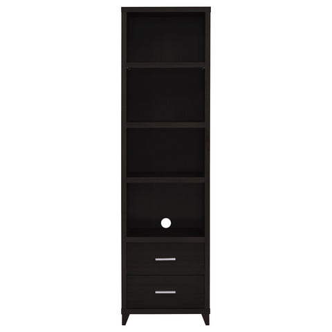 Burkhart 4-shelf Engineered Wood Media Tower CappuccinoCappuccino
