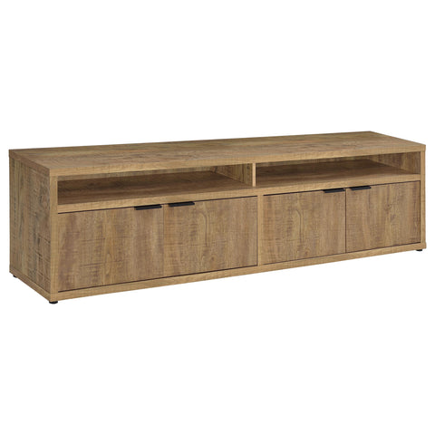 Tara TV Stand for TVs up to 85 Inches with 4-Door Storage in Mango