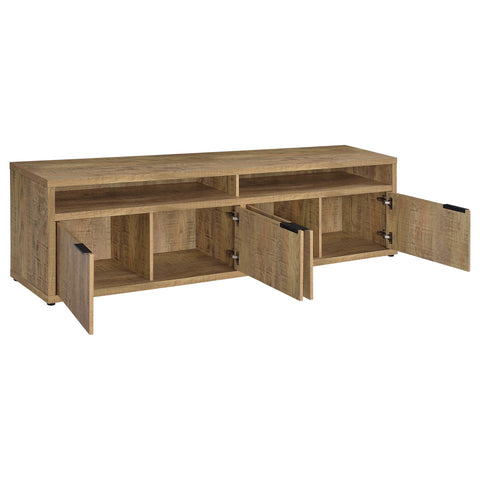 Tara TV Stand for TVs up to 85 Inches with 4-Door Storage in Mango