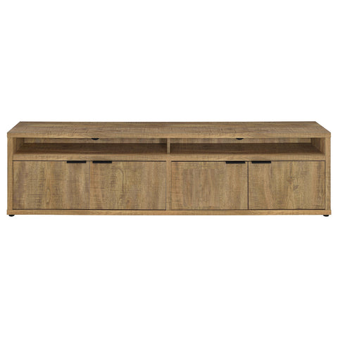 Tara TV Stand for TVs up to 85 Inches with 4-Door Storage in Mango