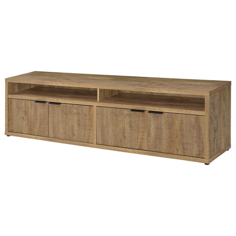 Tara TV Stand for TVs up to 85 Inches with 4-Door Storage in Mango