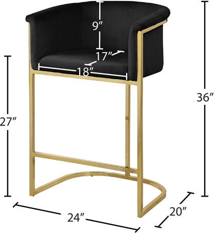 Woodloch Black Velvet Stool C