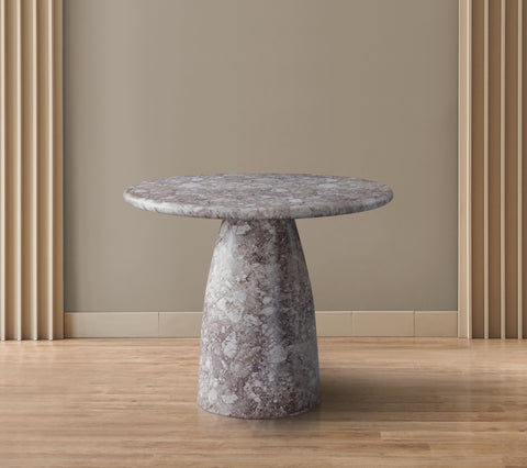 Linden 36" Brown Marble Finish Concrete Indoor / Outdoor Dining Table, 1 Piece