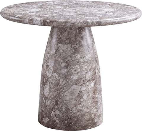 Linden 36" Brown Marble Finish Concrete Indoor / Outdoor Dining Table, 1 Piece