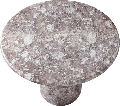 Linden 36" Brown Marble Finish Concrete Indoor / Outdoor Dining Table, 1 Piece