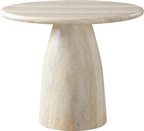 Linden 36" Natural Travertine Finish Concrete Indoor / Outdoor Dining Table, 1 Piece