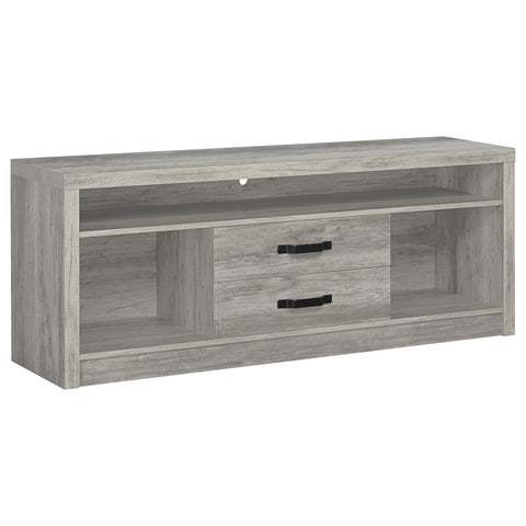 Oswego 3-piece 59" TV Entertainment Center Grey DriftwoodGrey Driftwood