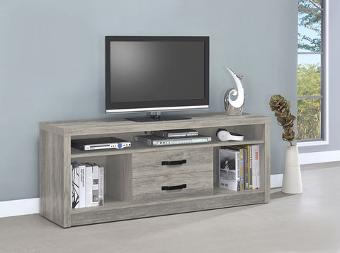 Oswego 2-drawer Engineered Wood 59" TV Stand Grey DriftwoodGrey Driftwood