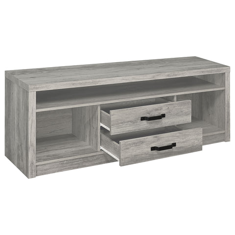 Oswego 2-drawer Engineered Wood 59" TV Stand Grey DriftwoodGrey Driftwood