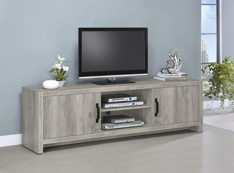 Oswego 2-door Engineered Wood 71" TV Stand Grey DriftwoodGrey Driftwood