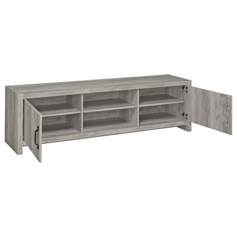Oswego 2-door Engineered Wood 71" TV Stand Grey DriftwoodGrey Driftwood