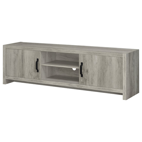 Oswego 2-door Engineered Wood 71" TV Stand Grey DriftwoodGrey Driftwood