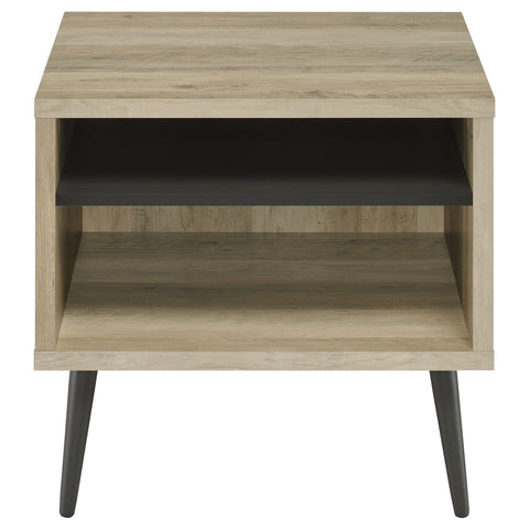 Mattison Square Engineered Wood Side End Table Antique PineDistressed Pine
