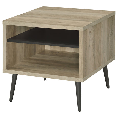 Mattison Square Engineered Wood Side End Table Antique PineDistressed Pine