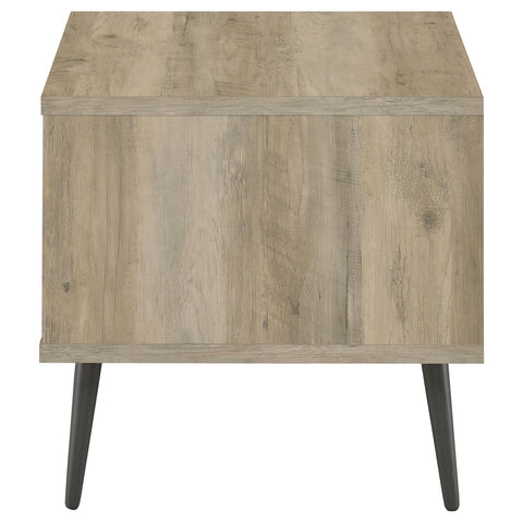 Mattison Square Engineered Wood Side End Table Antique PineDistressed Pine