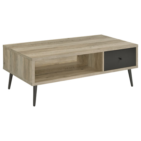 Mattison 1-drawer Engineered Wood Coffee Table Antique PineDistressed Pine