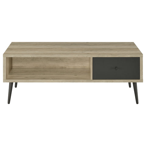 Mattison 1-drawer Engineered Wood Coffee Table Antique PineDistressed Pine