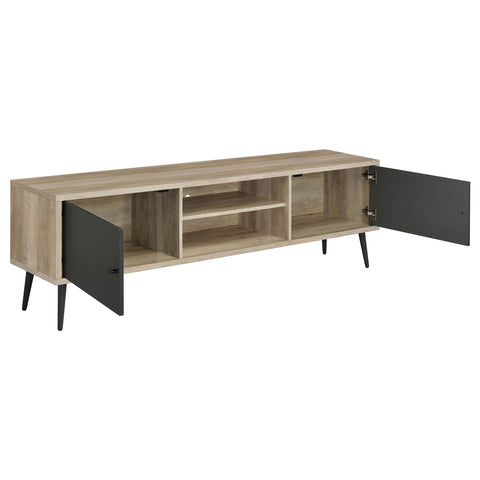 Connie 2-door Engineered Wood 71" TV Stand Distressed PineDistressed Pine