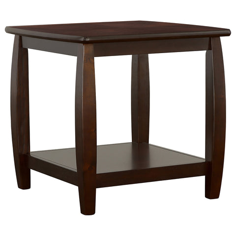 Mockern 1-shelf Square Wood End Table EspressoCappuccino