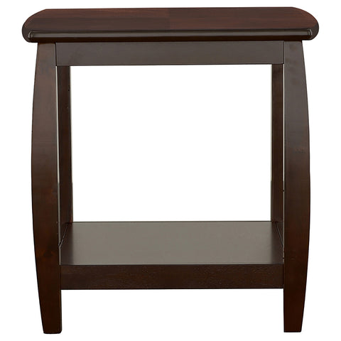 Mockern 1-shelf Square Wood End Table EspressoCappuccino
