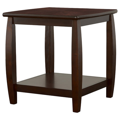 Mockern 1-shelf Square Wood End Table EspressoCappuccino