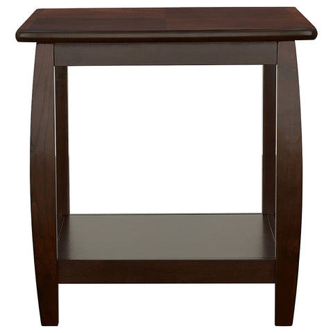 Mockern 1-shelf Square Wood End Table EspressoCappuccino