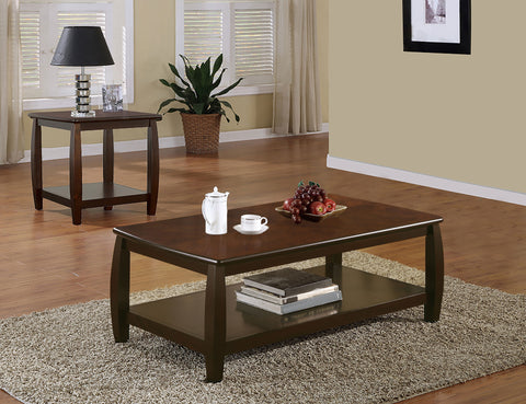 Arkell 2-piece Rectangular Wood Coffee Table Set Espresso