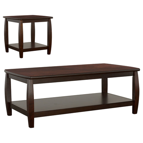 Arkell 2-piece Rectangular Wood Coffee Table Set Espresso