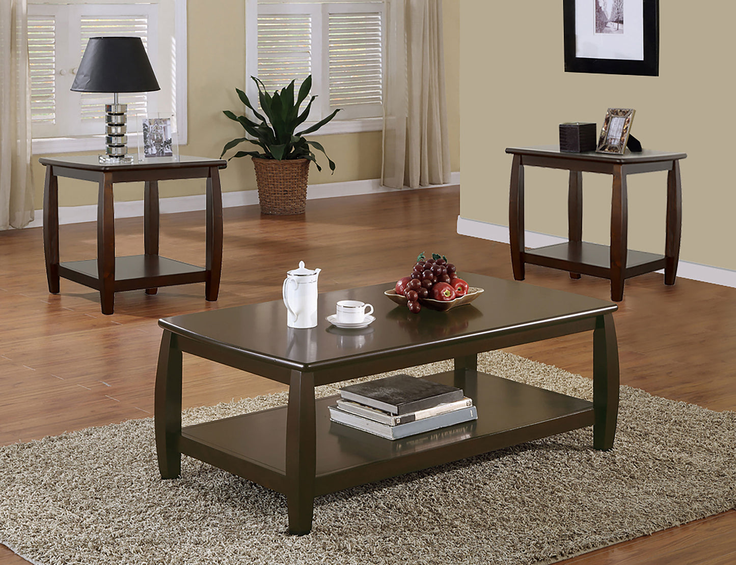 3 pc coffee table set