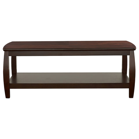 Mockern 1-shelf Rectangular Wood Coffee Table EspressoCappuccino
