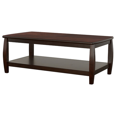 Mockern 1-shelf Rectangular Wood Coffee Table EspressoCappuccino