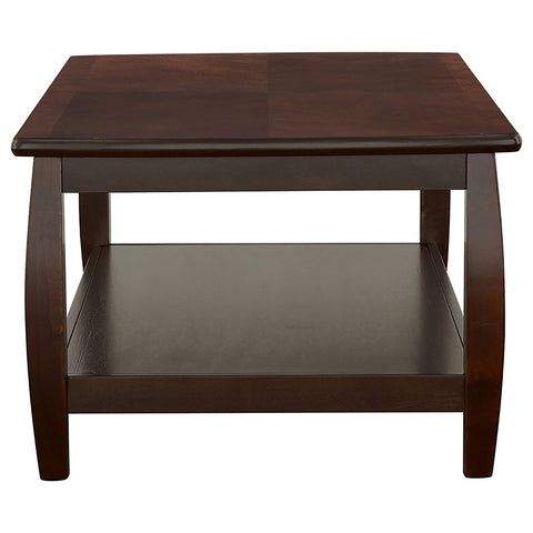 Mockern 1-shelf Rectangular Wood Coffee Table EspressoCappuccino