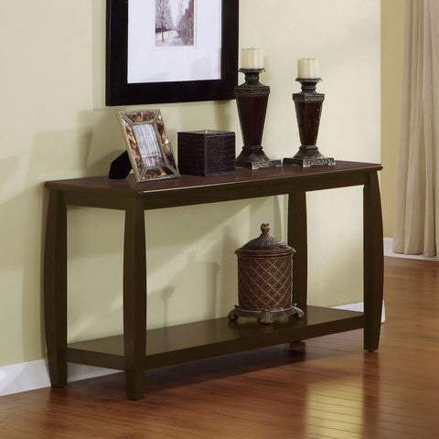 Mockern Wood Entryway Console Table with Shelf CappuccinoCappuccino