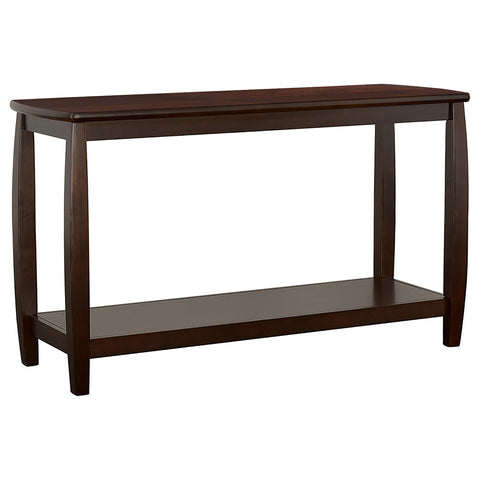 Mockern Wood Entryway Console Table with Shelf CappuccinoCappuccino