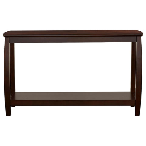 Mockern Wood Entryway Console Table with Shelf CappuccinoCappuccino