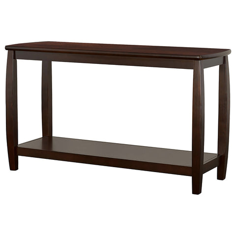 Mockern Wood Entryway Console Table with Shelf CappuccinoCappuccino