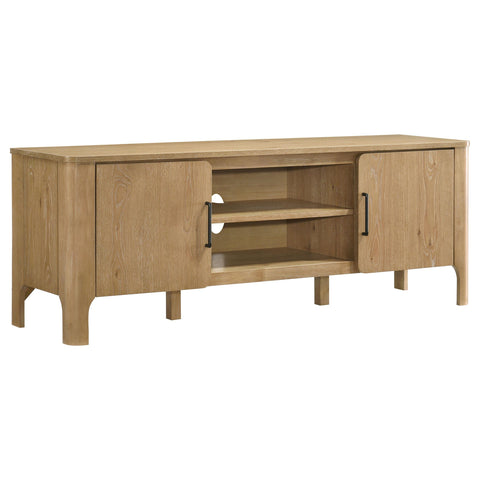 Delsea 65-inch 2-door Wood TV Stand Media Console Light Oak