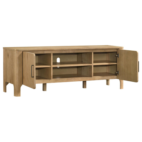 Delsea 65-inch 2-door Wood TV Stand Media Console Light Oak