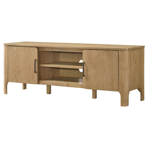 Delsea 65-inch 2-door Wood TV Stand Media Console Light Oak