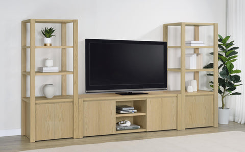 Blaire 78-inch 4-door TV Stand Media Console Light Oak