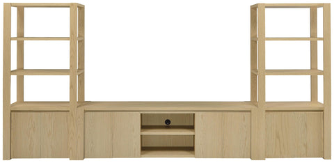 Blaire 78-inch 4-door TV Stand Media Console Light Oak