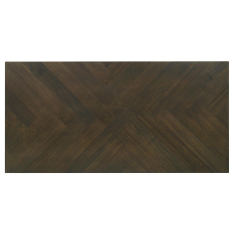 Dreux 3-Piece Geometric Top Coffee Table Set Dark Brown